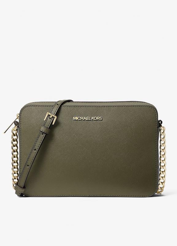 Жіноча сумка Michael Kors Jet Set Large Saffiano Leather Crossbody Bag (35T8GTTC9L)