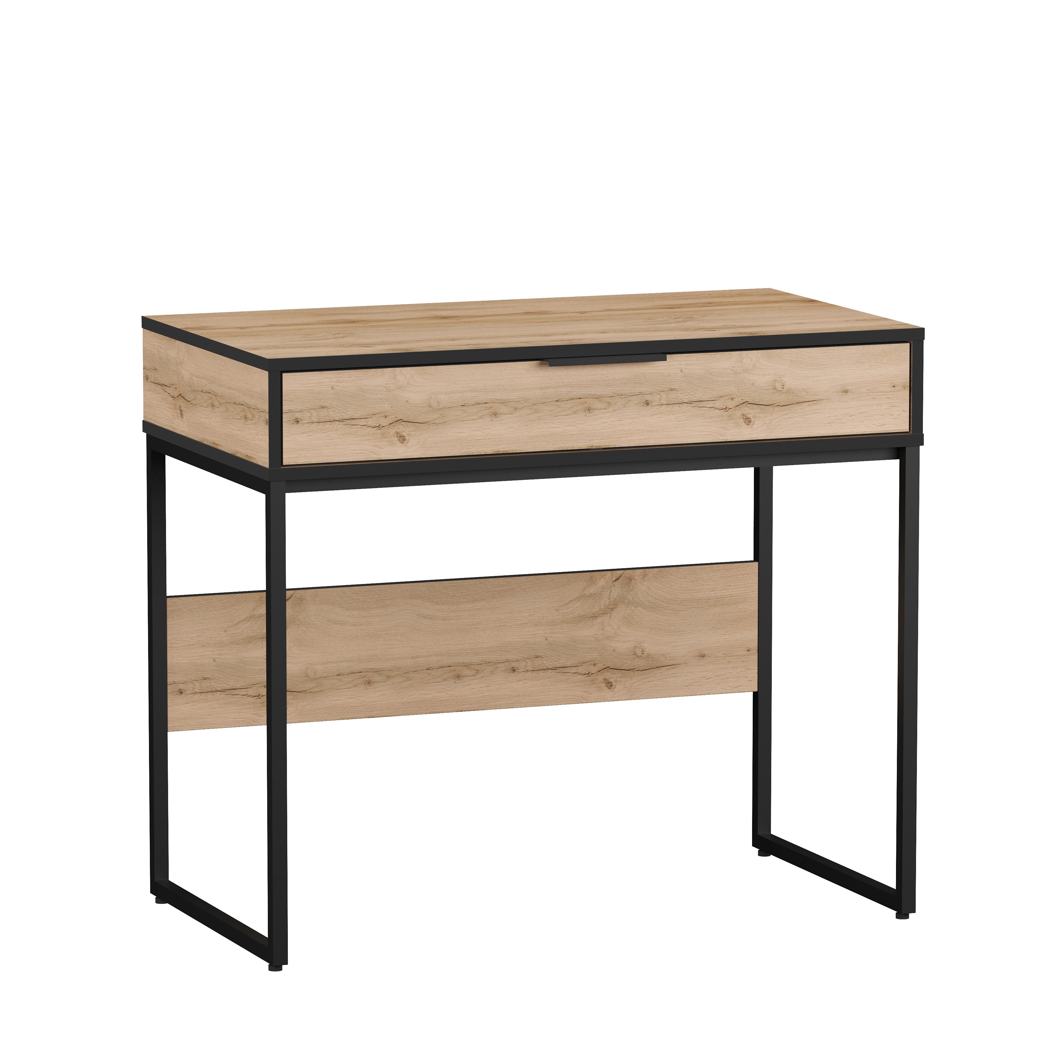 Стол косметический с ящиком на металлических ножках 900x782x500 мм Дуб аппалачи (mf-9-ap) - фото 1