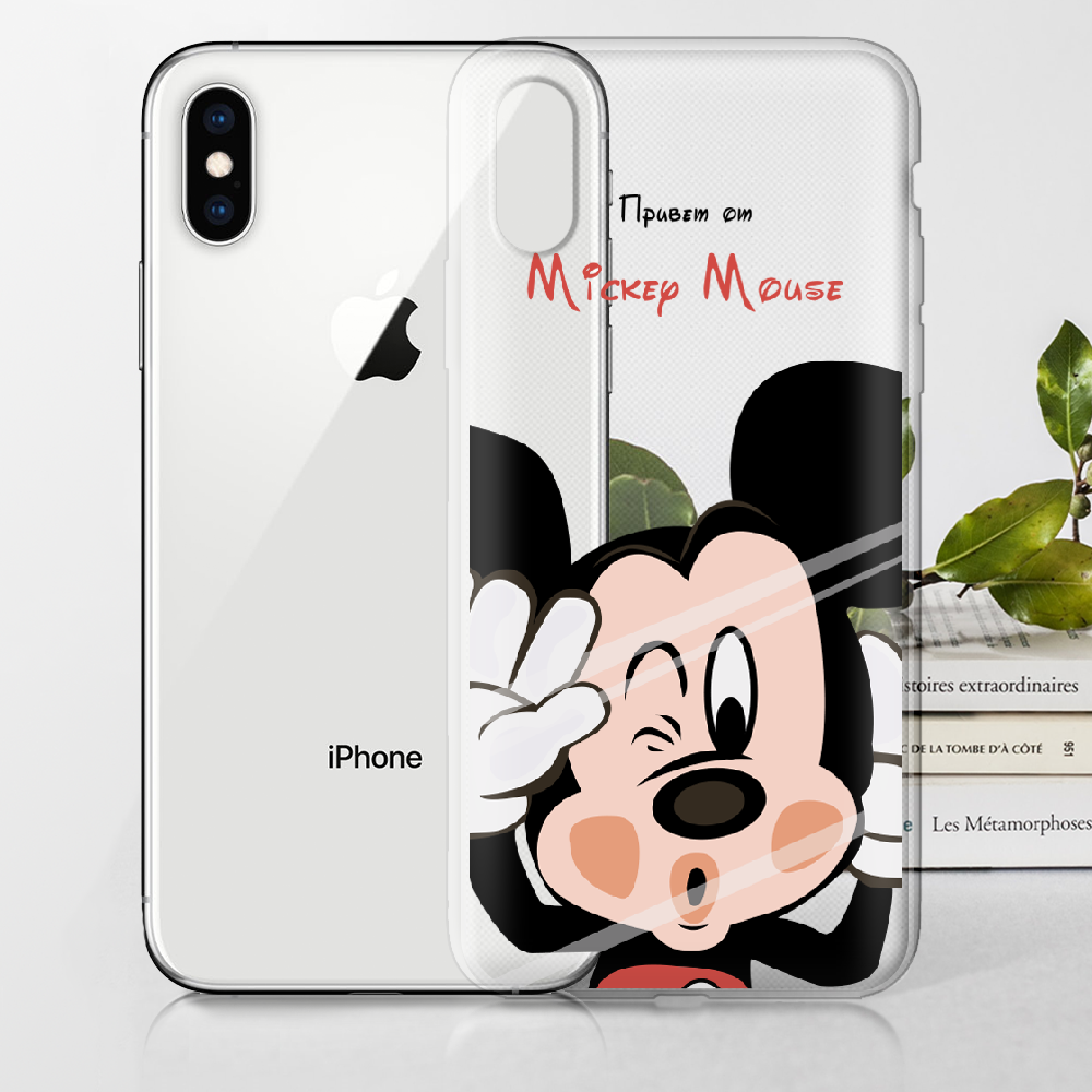 Чехол Boxface iPhone X Mister M Прозрачный силикон (32139-cc58-32139) - фото 2