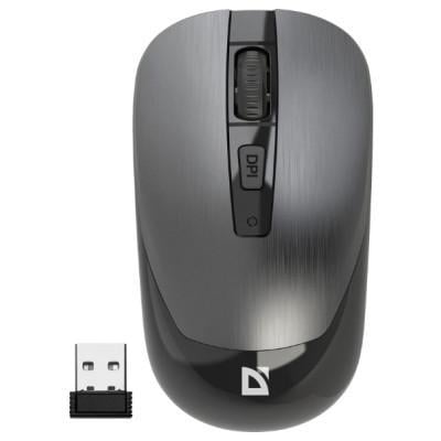 Компьютерная мышка беспроводная Defender Wave MM-995 4 кнопки до 1600 dpi Серый (36260545)