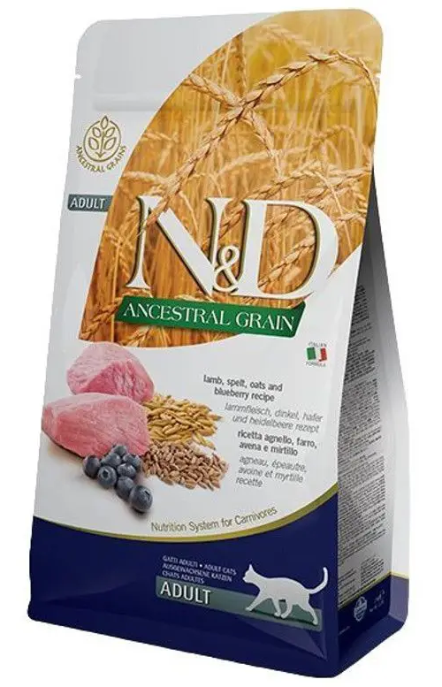 Корм сухий для котів Farmina N&D Low Grain Cat Lamb&Blueberry Ягня та чорниця 1,5 кг (02059)