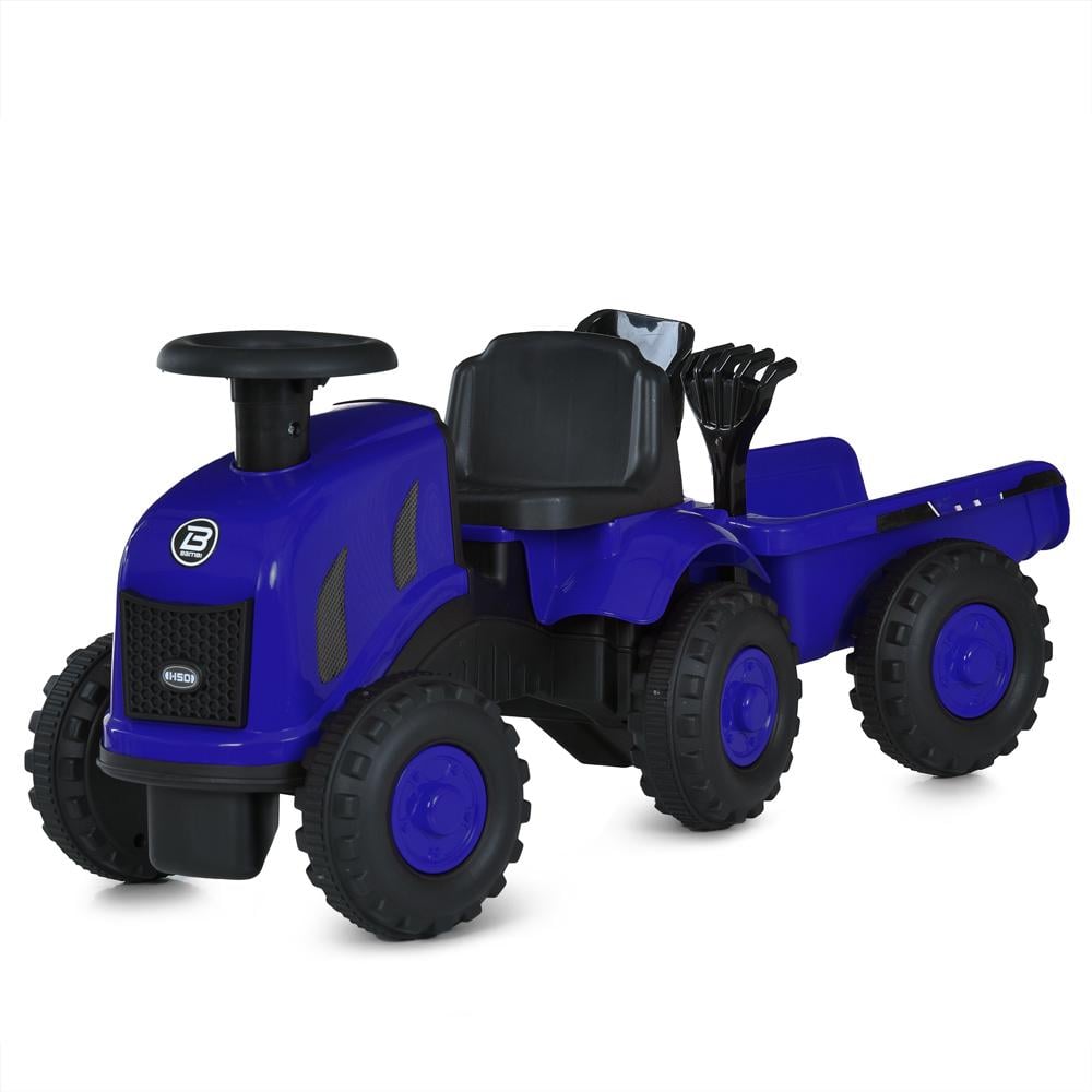 Каталка-толокар M 6154 детская с музыкальным рулем и багажником Синий (26578341)