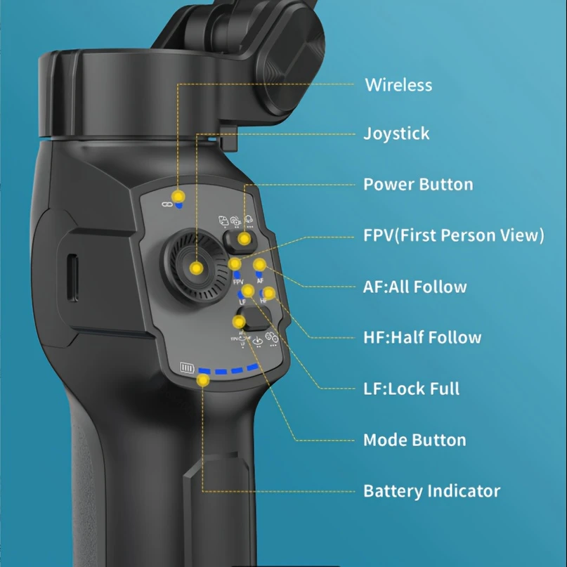 Стабилизатор для телефона L9 lite gimbal 3х осевой - фото 3 Стабилизатор для телефона L9 lite gimbal 3х осевой - фото 3