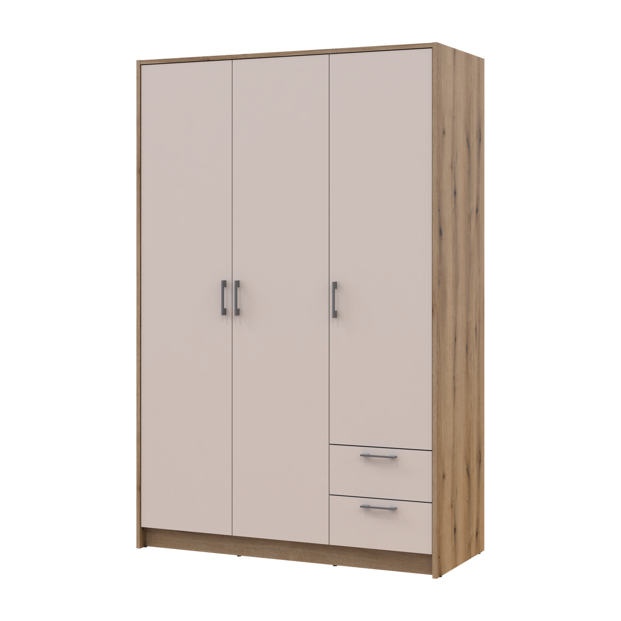 Шкаф для одежды распашный Doros Ронди 3ДСП 121х52х195 см Дуб Артизан/Кашемир (80737815)
