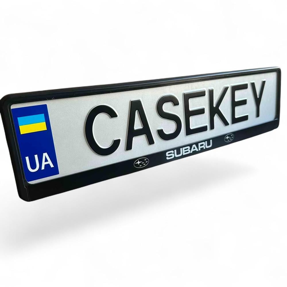 Авторамка з лакованим друком Subaru (suramka1)