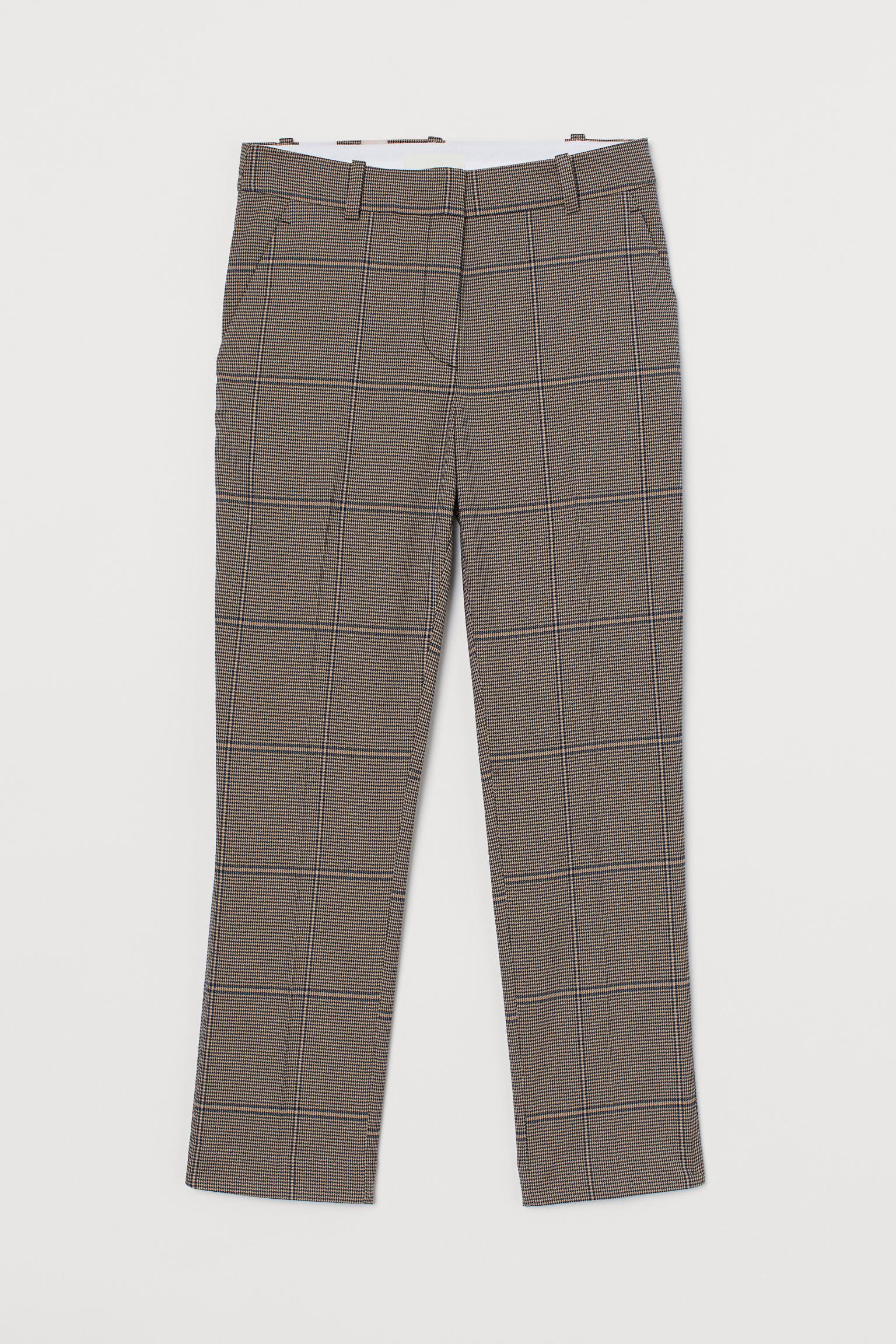 Брюки H&M Клетка р. 42 Бежевый (16077775040)