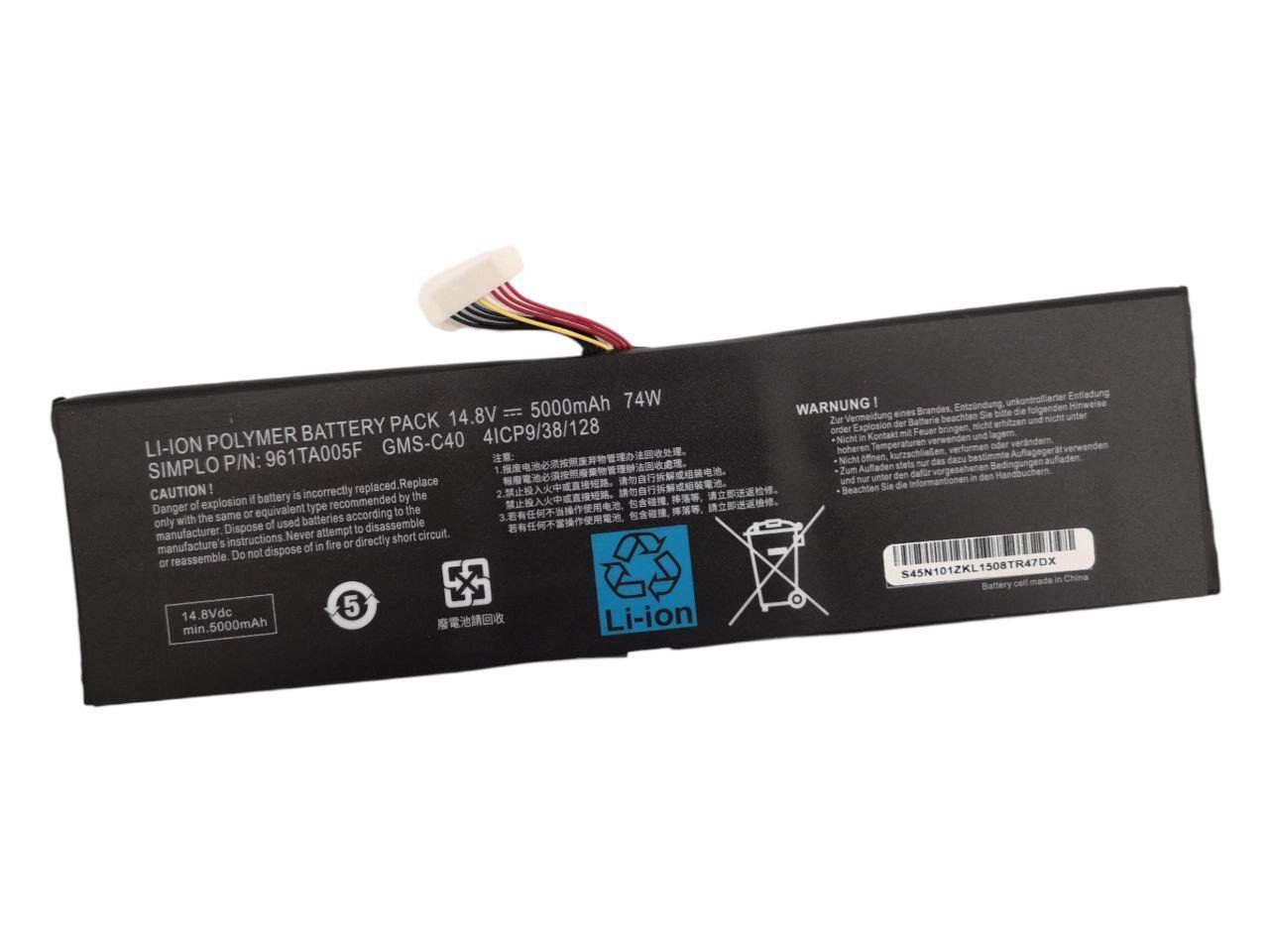 Аккумулятор для Razer Blade Pro 17 2014/2015/RZ09-0117/RZ09-0099/GMS-C40 5000 mAh 74Wh (21851128)