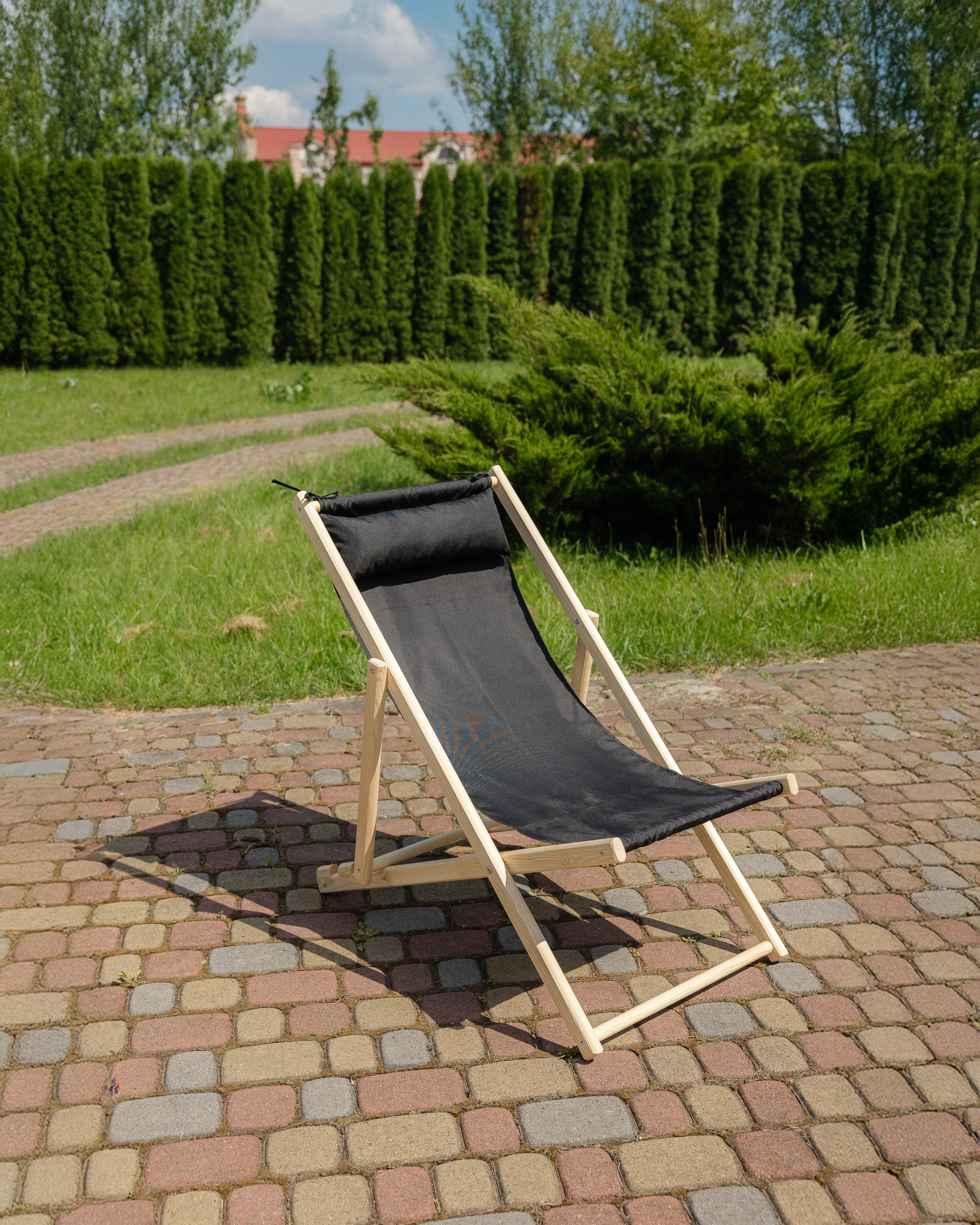 Шезлонг для дачи тканевый XRmaster с подушкой Черный (КШ-018) - фото 6 Шезлонг для дачи тканевый XRmaster с подушкой Черный (КШ-018) - фото 6