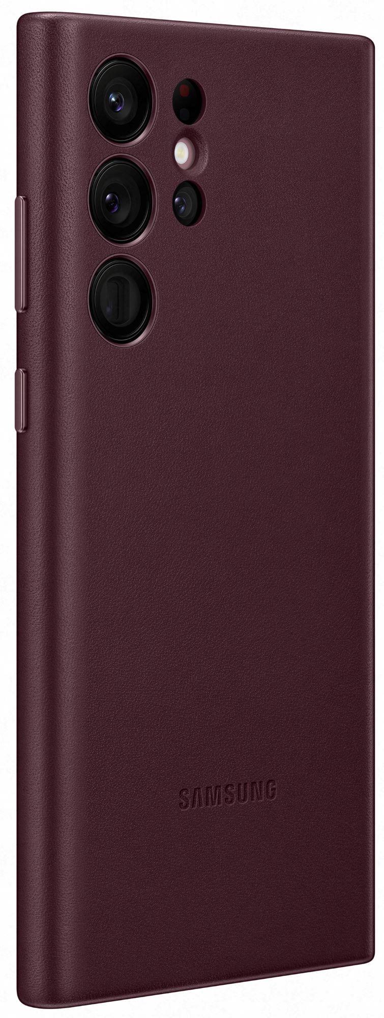 Чехол кожаный противоударный Official Leather Cover EF-VS908LEEGRU для Samsung Galaxy S22 Ultra (6.8") Burgundy - фото 2