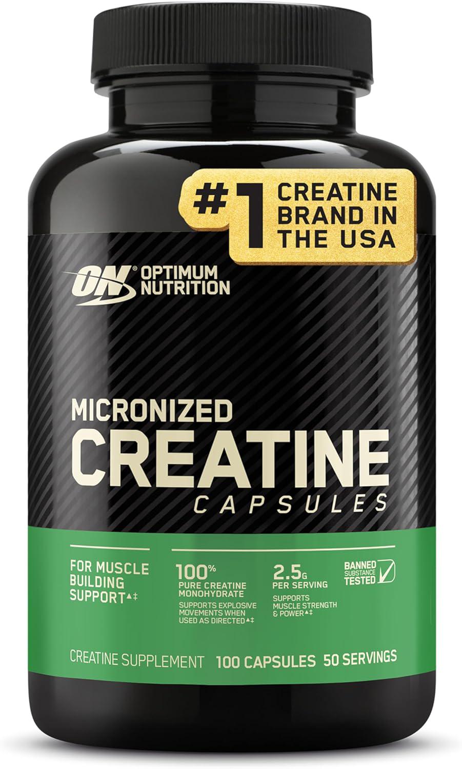 Креатин моногидрат Optimum Nutrition Creatine Micronized Capsules 100 кап. Креатин моногидрат Optimum Nutrition Creatine Micronized Capsules 100 кап.