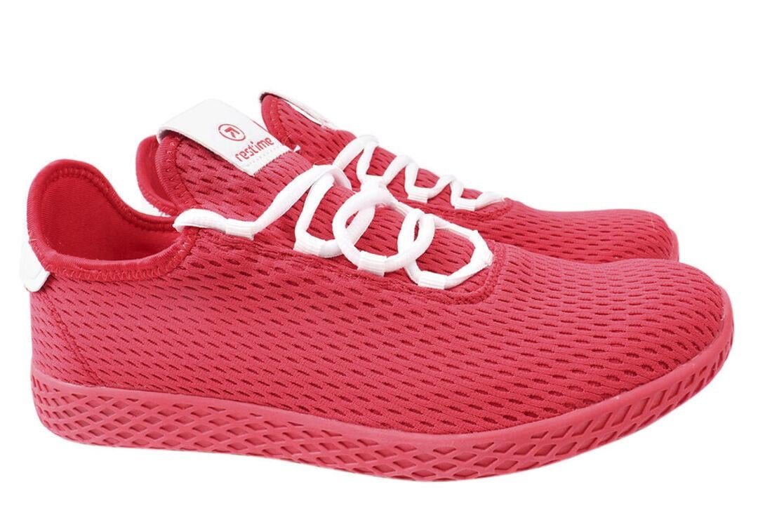 Кросівки чоловічі Restime з текстилю на низькому ходу р. 42 Червоний (163-21/22LK)