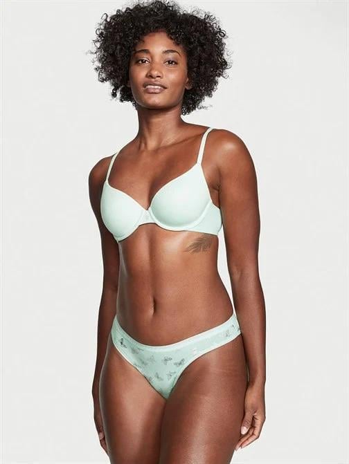 Трусики бикини Victoria's Secret Cotton Bikini Panty L Зеленый (26632609)