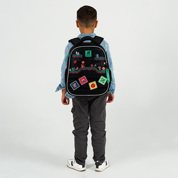 Рюкзак школьный каркасный KITE Pixel Game 36,5х27х15,5 см (ЦБ-00032725) - фото 3 Рюкзак школьный каркасный KITE Pixel Game 36,5х27х15,5 см (ЦБ-00032725) - фото 3