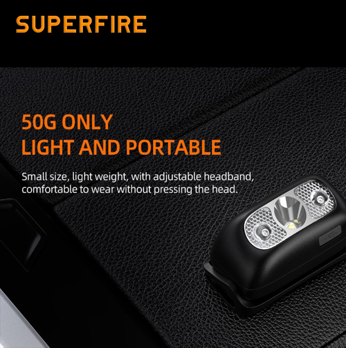 Ліхтар налобний акумуляторний SuperFire IP44 120 Lm (HL05-E) - фото 6