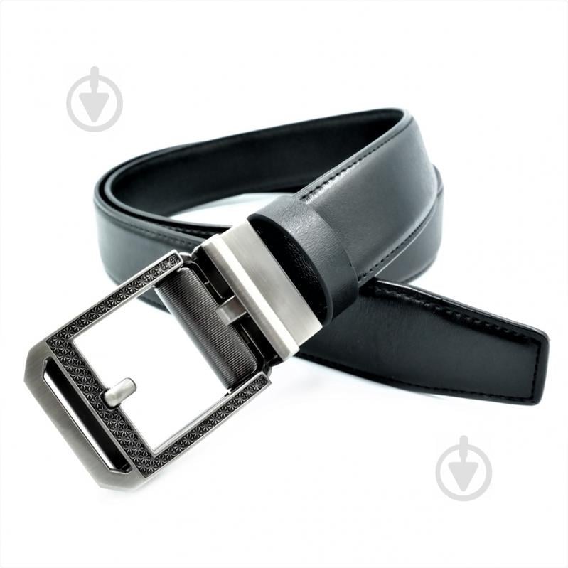 Мужской кожаный ремень-автомат Le-Mon 110-125 см Черный (newm-35avk-0008)