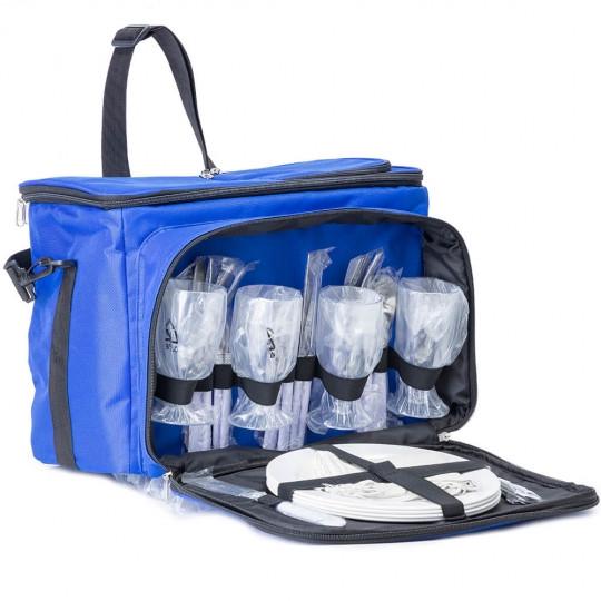 Сумка для пикника Lefard Кемпинг на 4 человека 39х29х30 см Синий (0503-015)