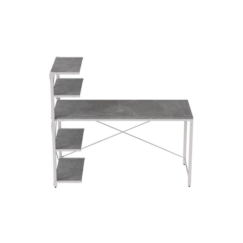 Компьютерный стол Ferrum-decor Jack 140 металл/ДСП Белый/Бетон (FRD-104413)