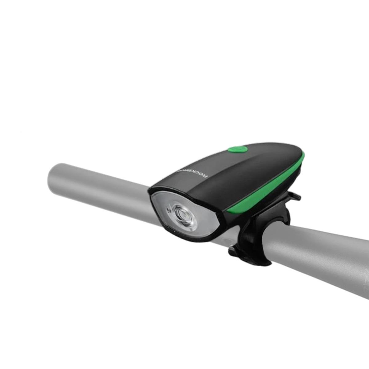 Фонарь велосипедный ROCKBROS R-7588 с сигналом 250 люменов Черный/Зеленый (RB-7588-1237) Фонарь велосипедный ROCKBROS R-7588 с сигналом 250 люменов Черный/Зеленый (RB-7588-1237)