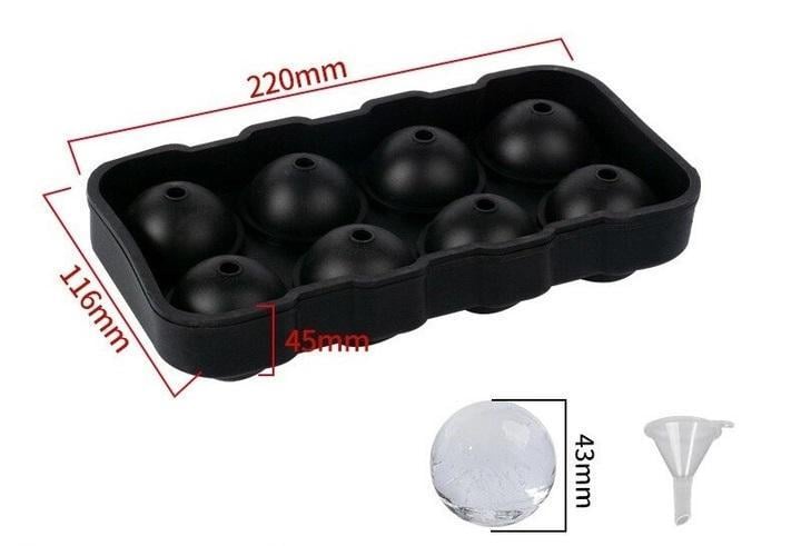 Форма для льоду силіконова ICof Куля 8 комірок Чорний (Е051356) - фото 5 Форма для льоду силіконова ICof Куля 8 комірок Чорний (Е051356) - фото 5