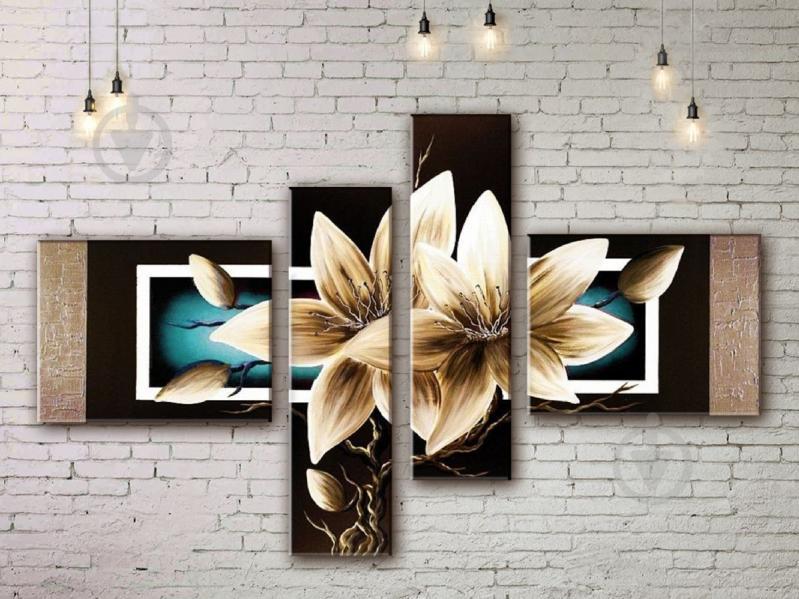 Модульная картина акрилом цветы ArtStar MHM17_4_136 размер 80 х 120 см