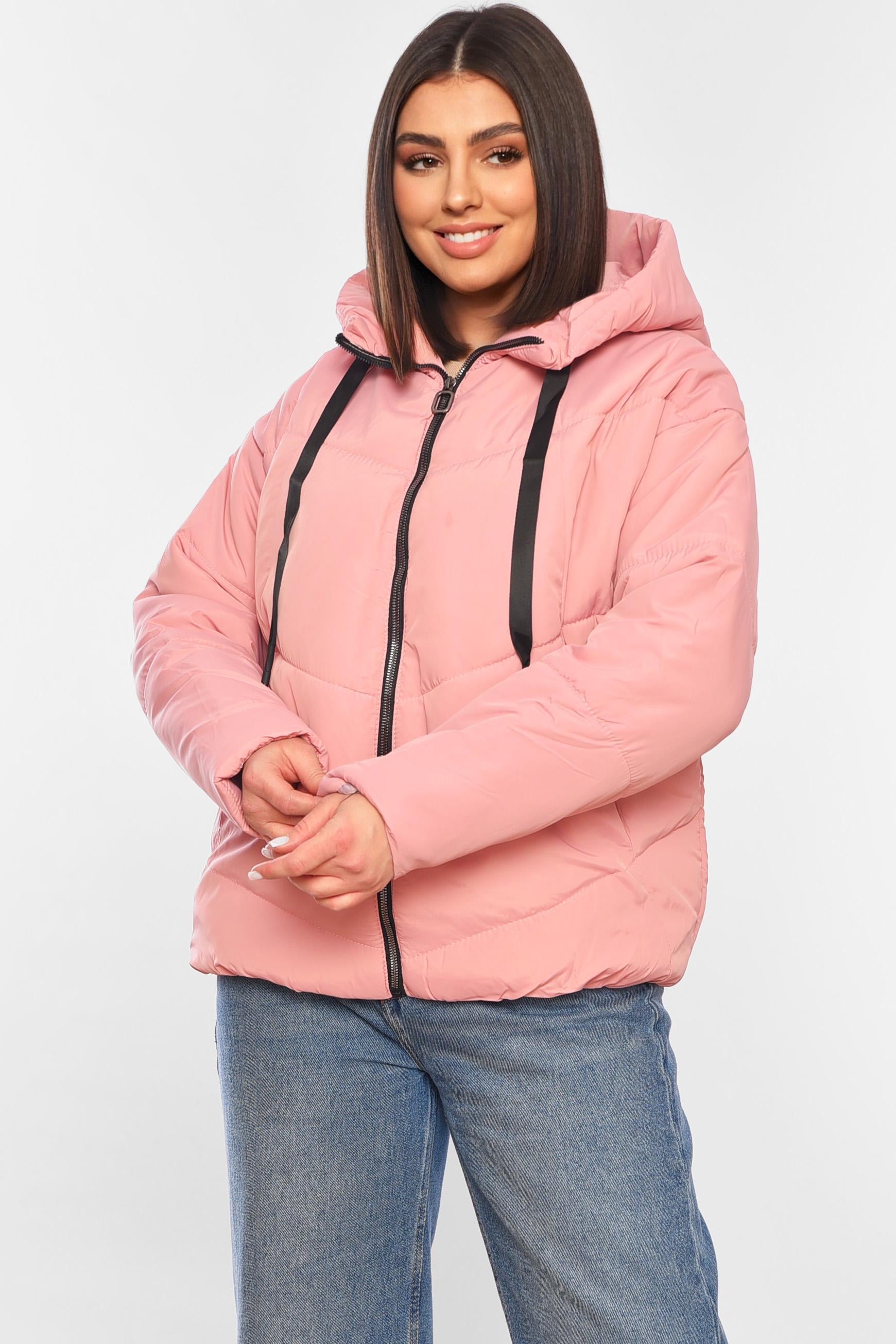 Куртка женская демисезонная р. 42 Розовый (197802)