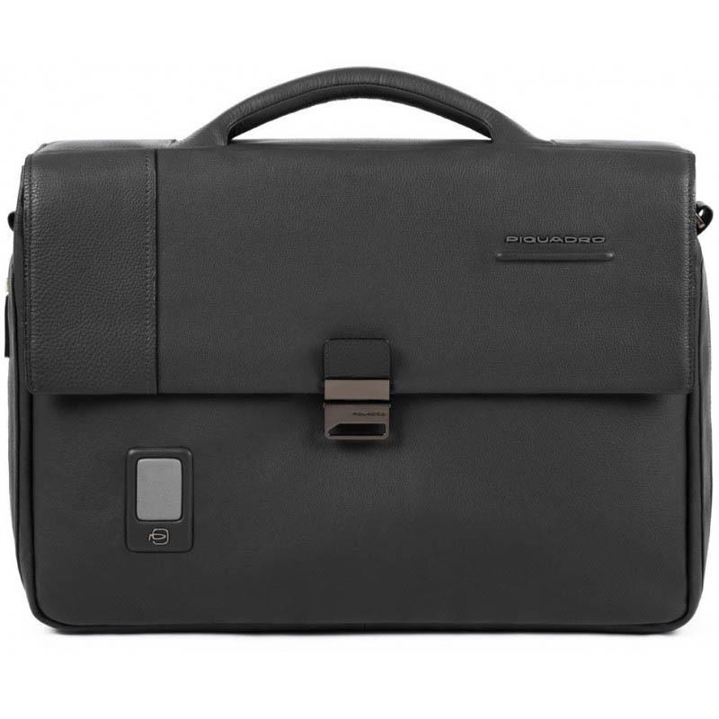 Портфель мужской Piquadro Akron кожаный для ноутбука 15" Black (CA3111AO_N)