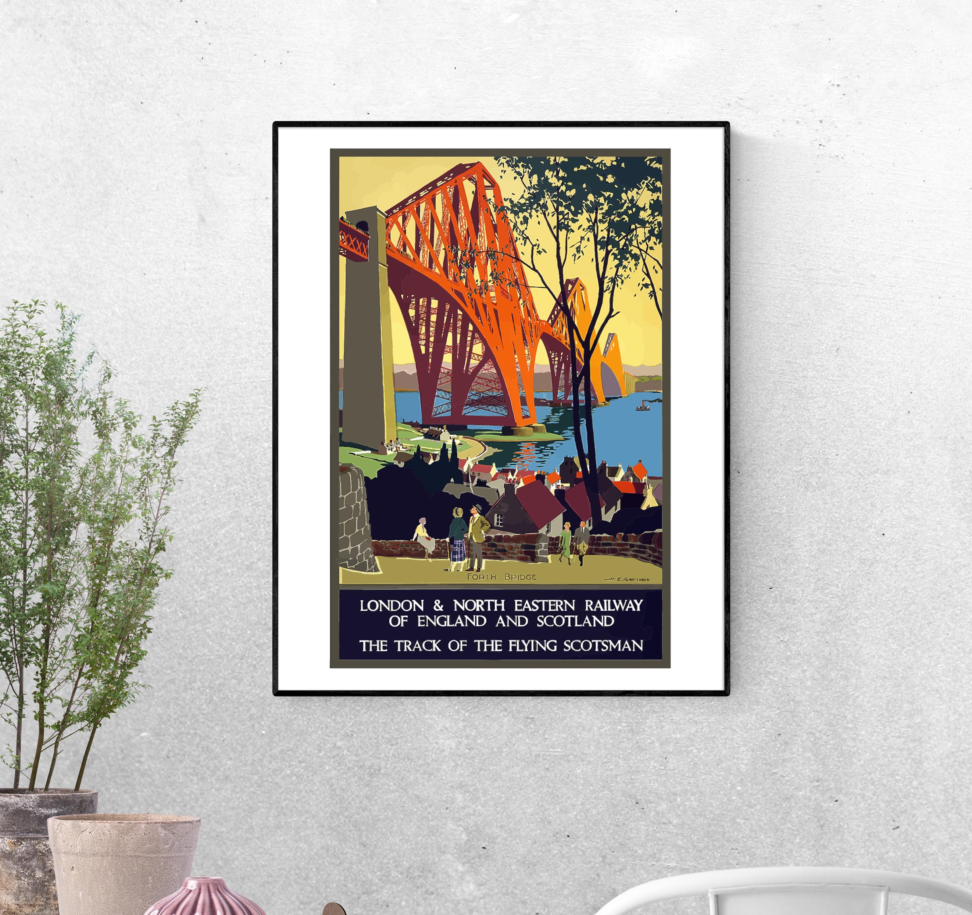 Тревел-постер Лондон и Северо-восточная железная дорога Англии и Шотландии формат А-0