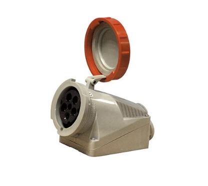 Силова розетка E.NEXT 2P+PE 16А 250 В стаціонарна IP67 Сірий (2624-137)