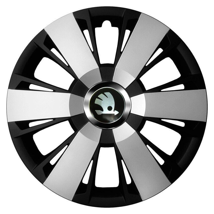 Комплект колпаков JAWOPLAST Sportivo Duo R16 для Skoda 4 шт. Silver/Black (28434739) - фото 1