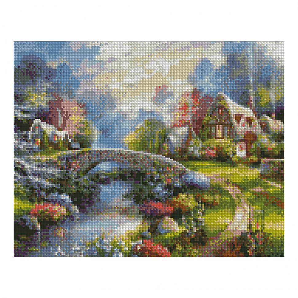 Алмазная мозаика Strateg Пряничные домики 40х50 см (FA20178)