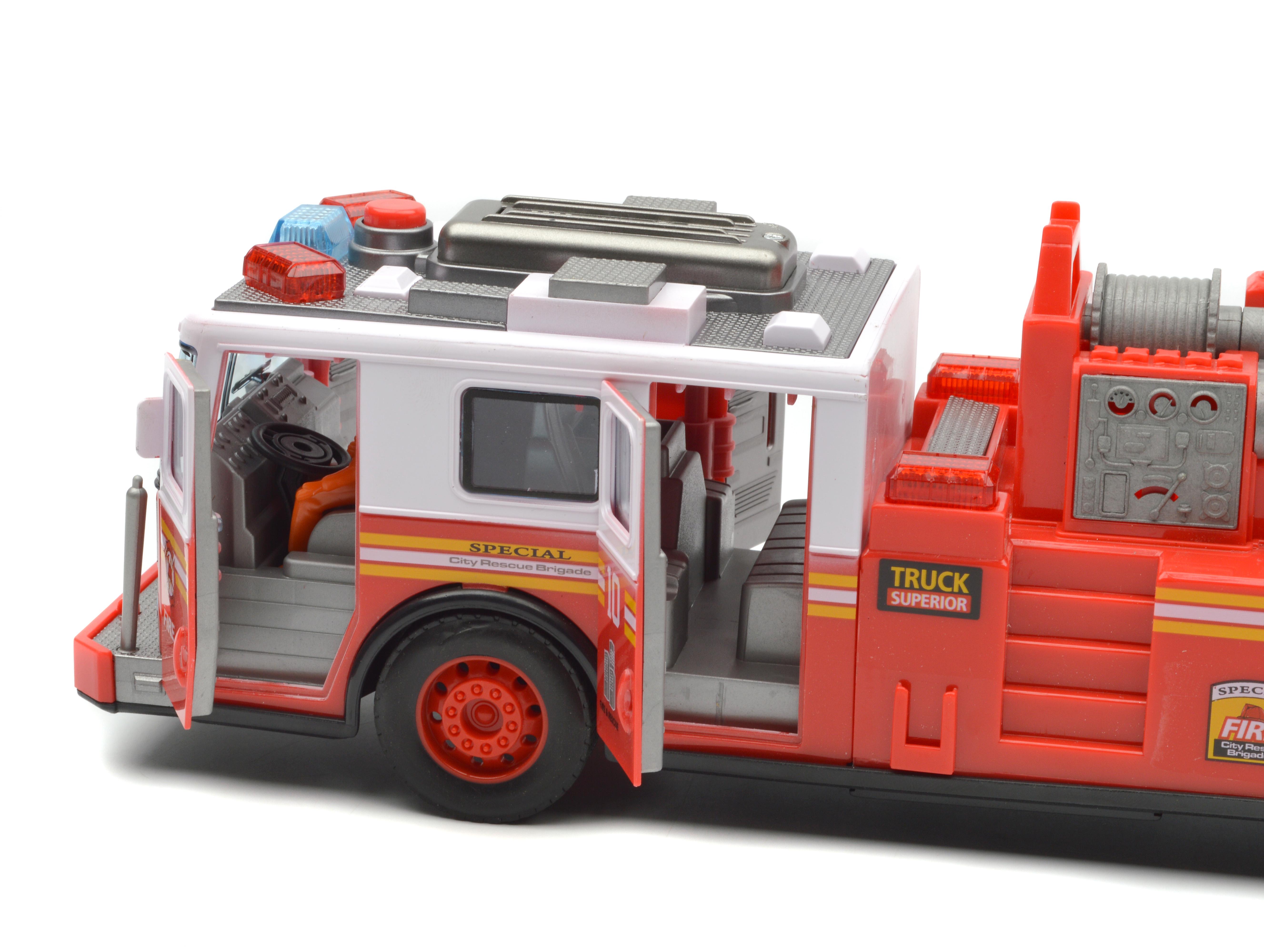 Пожарная машина Shantou 733A с подсветкой/звуками/интерактивными дверями (XF 733A) - фото 8