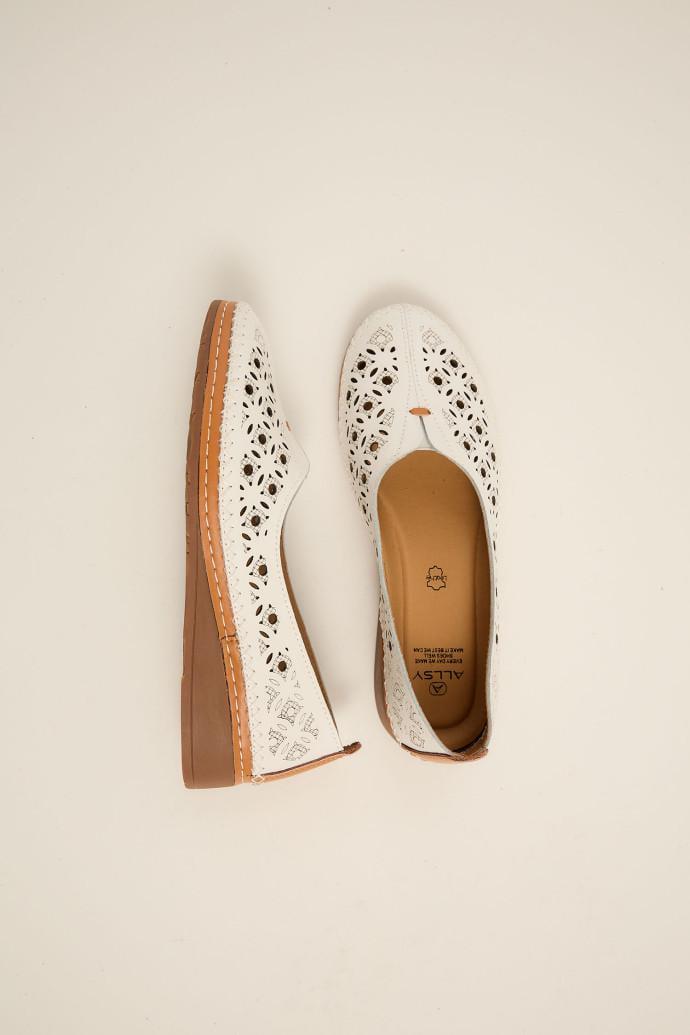 Балетки ALLSY кожаные р. 39 Белый (196811) - фото 2