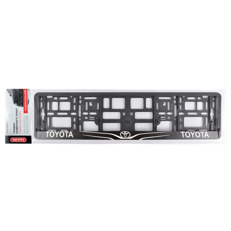 Рамка номерного знака CarLife для Toyota Черный (NH340)