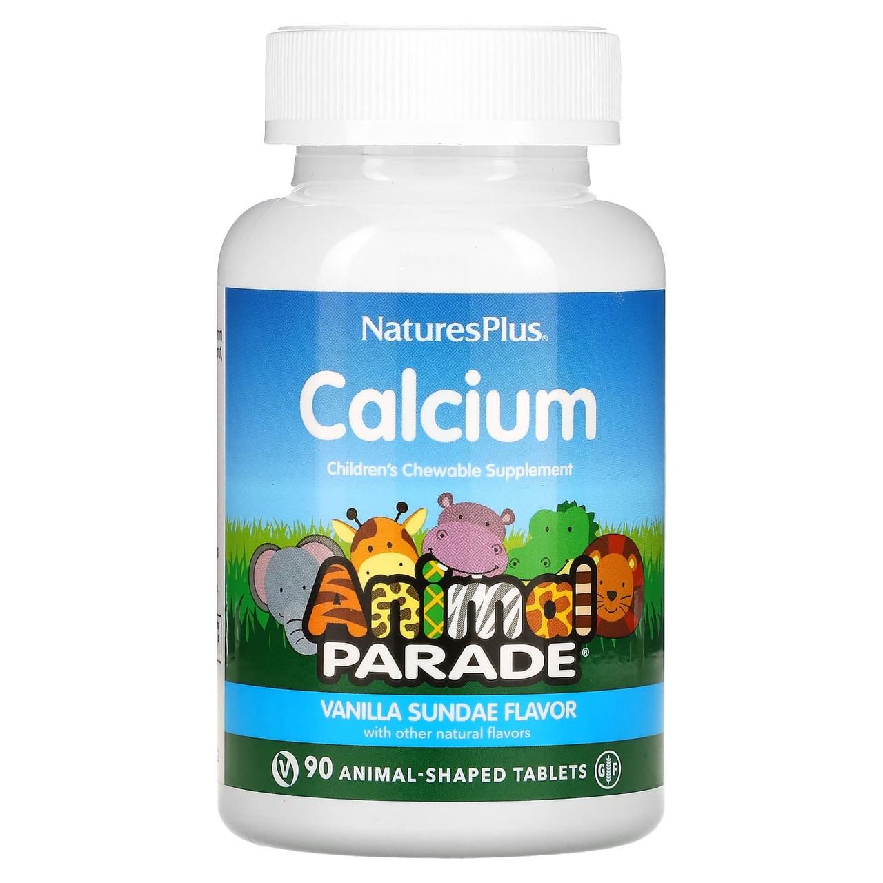 Кальций для детей Nature's Plus Animal Parade Calcium 90 жевательных таблеток в форме животных (1168612869)