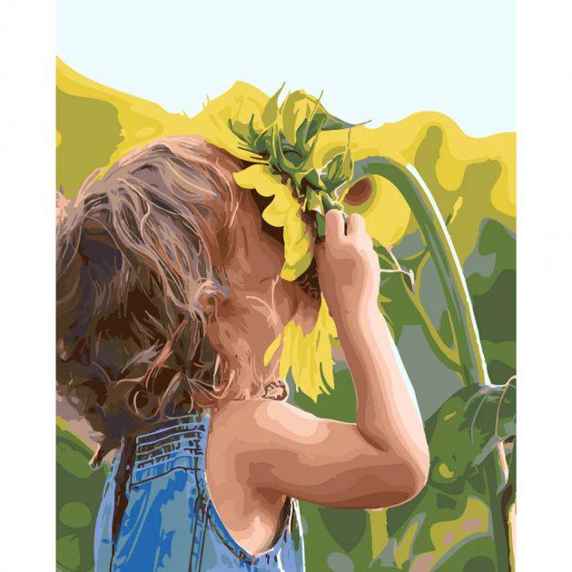 Картина по номерам Strateg Подсолнечник для малыша 40х50 см (SY6133)