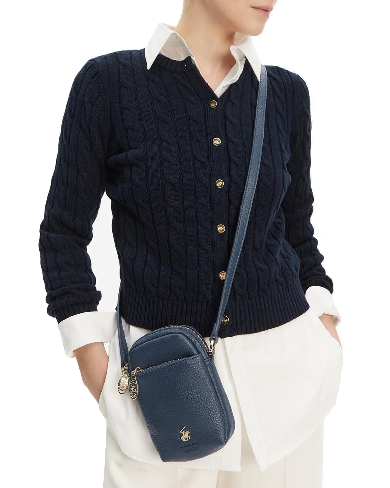 Сумка Beverly Hills Polo Club з ремінцем Синій (0397) - фото 2 Сумка Beverly Hills Polo Club з ремінцем Синій (0397) - фото 2