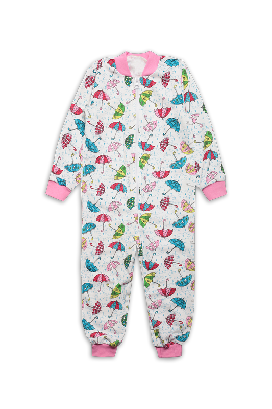 Комбинезон детский хлопковый теплый для девочки Gabbi На молнии-1 110 см Белый (11754)