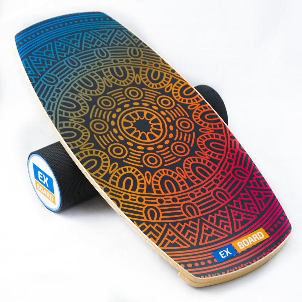 Балансборд Ex-board Pattern чорний валик 13 см у гумі (EX53) - фото 1 Балансборд Ex-board Pattern чорний валик 13 см у гумі (EX53) - фото 1