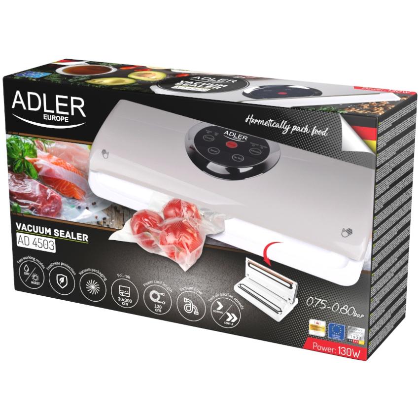 Вакууматор Adler AD 4503 130W сенсорное управление 30 см Grey (AD4503) - фото 7