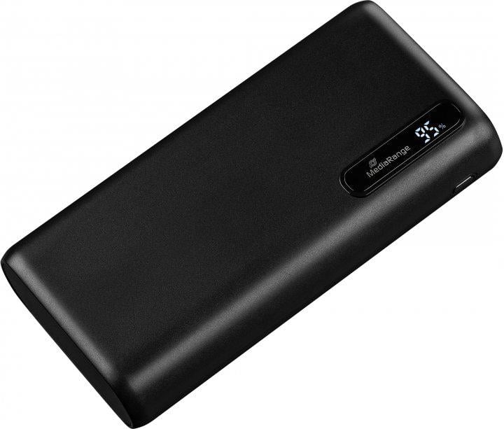 Повербанк MediaRange Mobile Charger Battery Level LCD 20000 mAh Black (MR756)