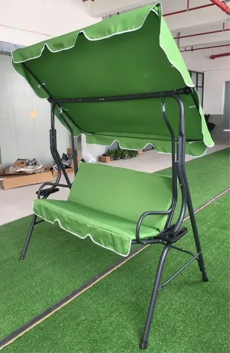 Качеля садовая трехместная VOLSO VS 0742 с подстаканниками и навесом 170х110х153 см Зеленый - фото 2 Качеля садовая трехместная VOLSO VS 0742 с подстаканниками и навесом 170х110х153 см Зеленый - фото 2