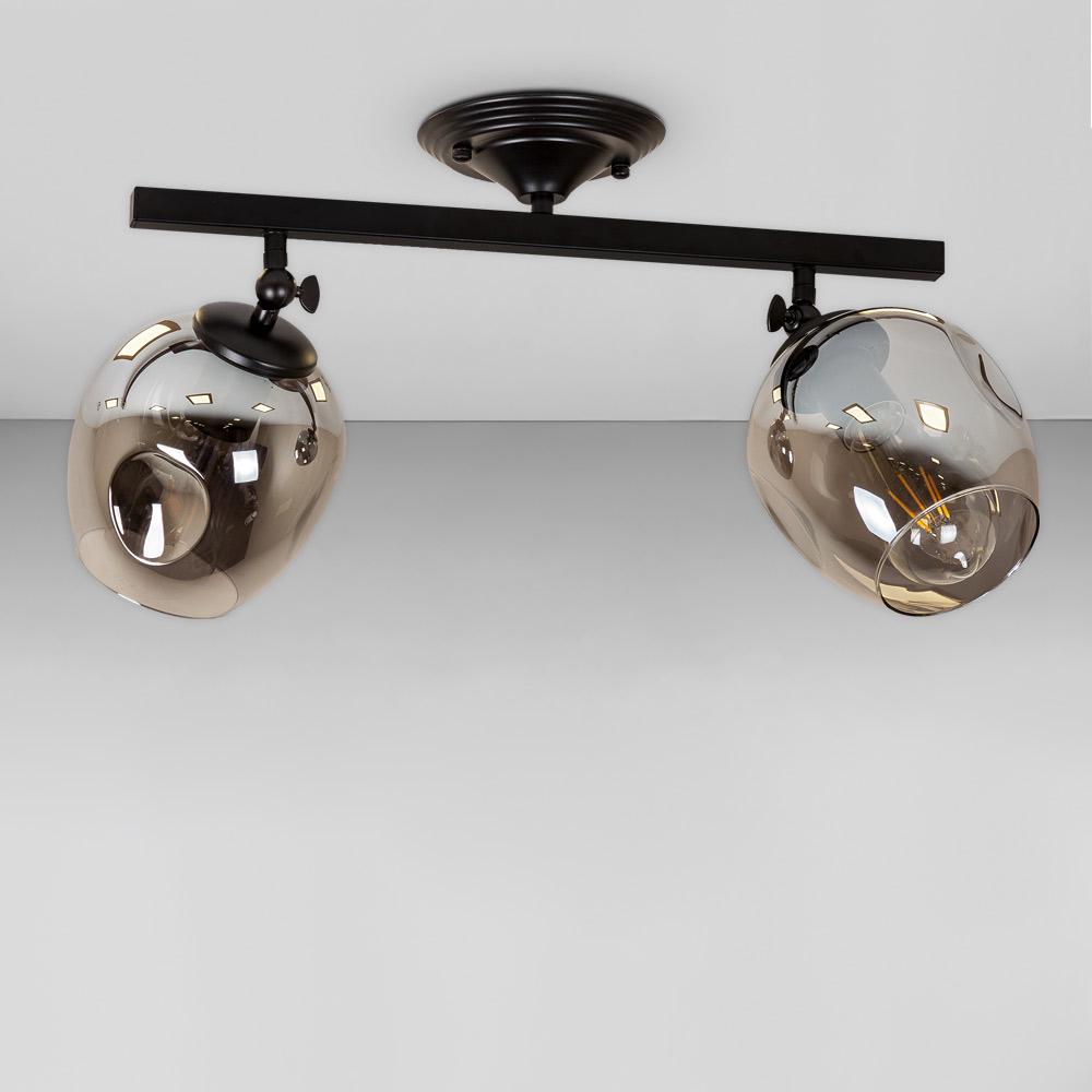 Люстра стельова лофт Light House LS-18142F-2 BK/BK Чорний