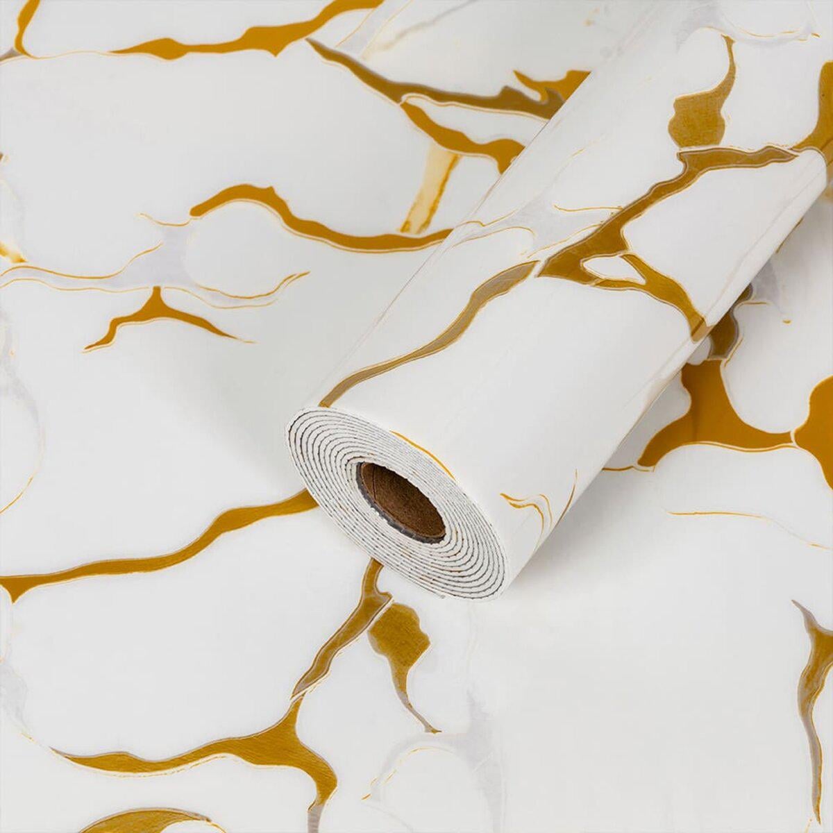 3D-плитка самоклеющаяся стеновая PET в рулоне 1200х3000х2 мм Бело-золотистый мрамор (SW-00002671) 3D-плитка самоклеющаяся стеновая PET в рулоне 1200х3000х2 мм Бело-золотистый мрамор (SW-00002671)