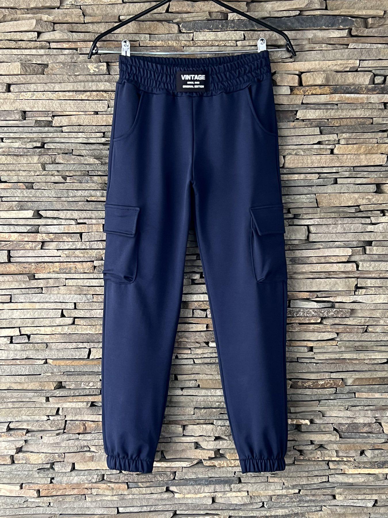 Джоггеры карго для мальчика с карманами р. 146 Синий (126926) Джоггеры карго для мальчика с карманами р. 146 Синий (126926)