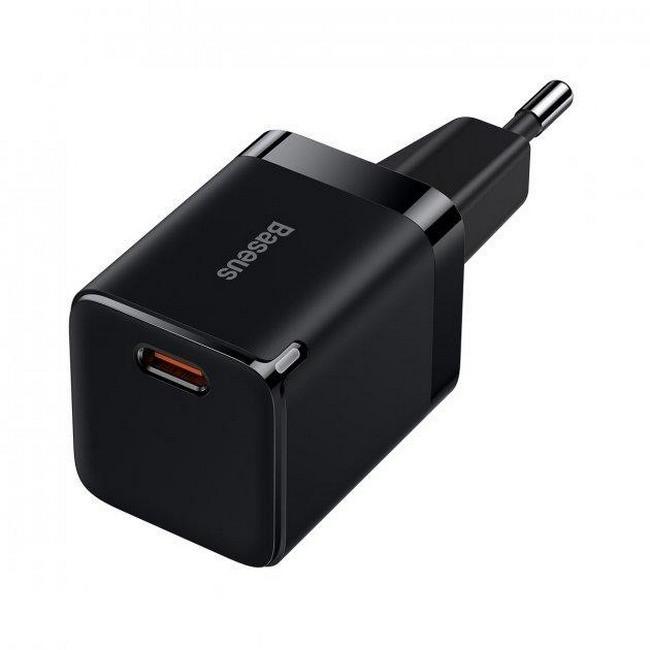 Блок заряджання Type C Baseus CCGN010101 GAN3 Fast Charger 1C Type-C,Black (019897)
