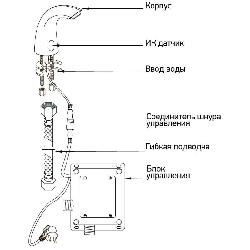 Кран для писсуара сенсорный Mixxus MI2836 Premium Photo 001 - фото 4