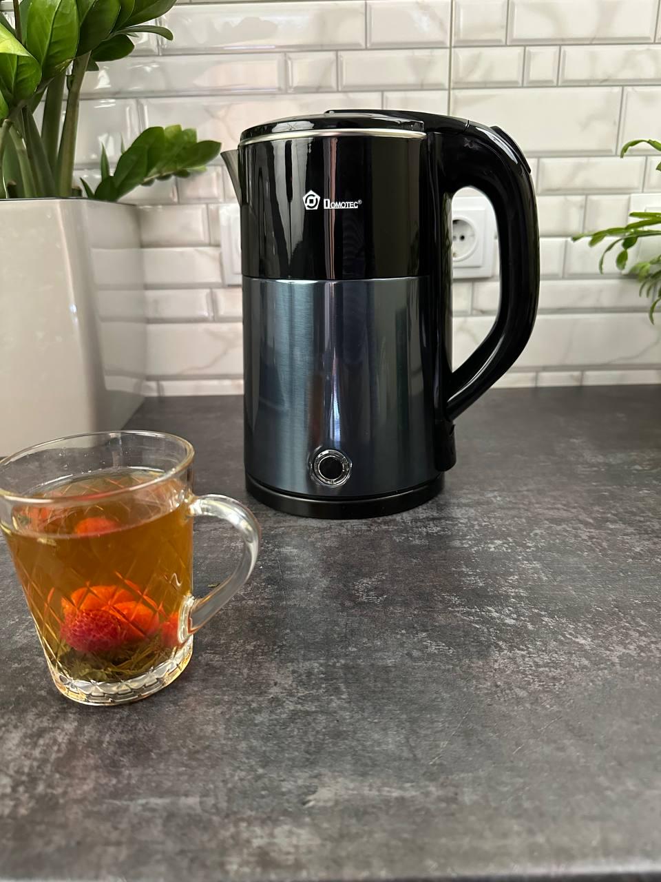 Чайник електричний із нержавіючої сталі Domotec 2,3 л 2000 Вт Темно-Синій (MS-5029) - фото 3 Чайник електричний із нержавіючої сталі Domotec 2,3 л 2000 Вт Темно-Синій (MS-5029) - фото 3