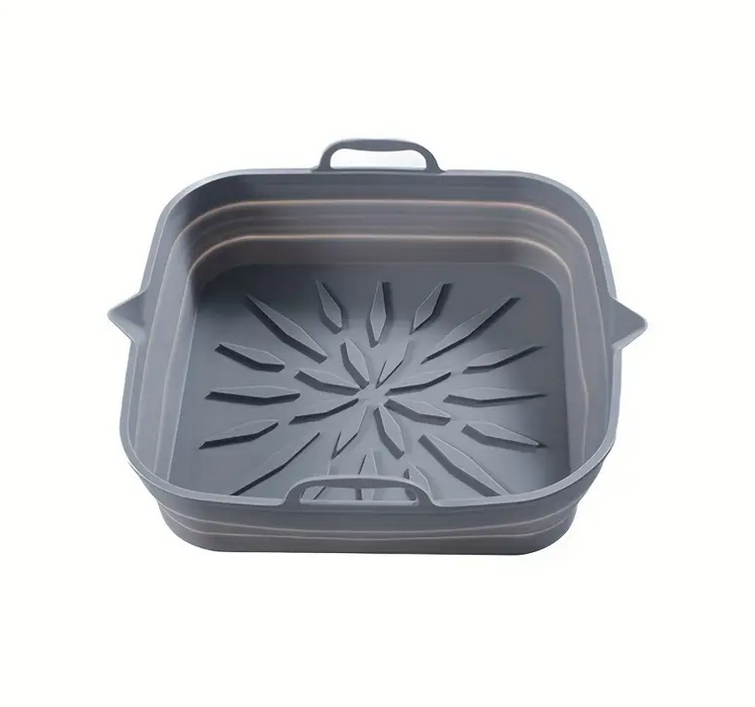 Форма силіконова та для фритюрниць складна 23,5 см Сірий (SAM-77721)