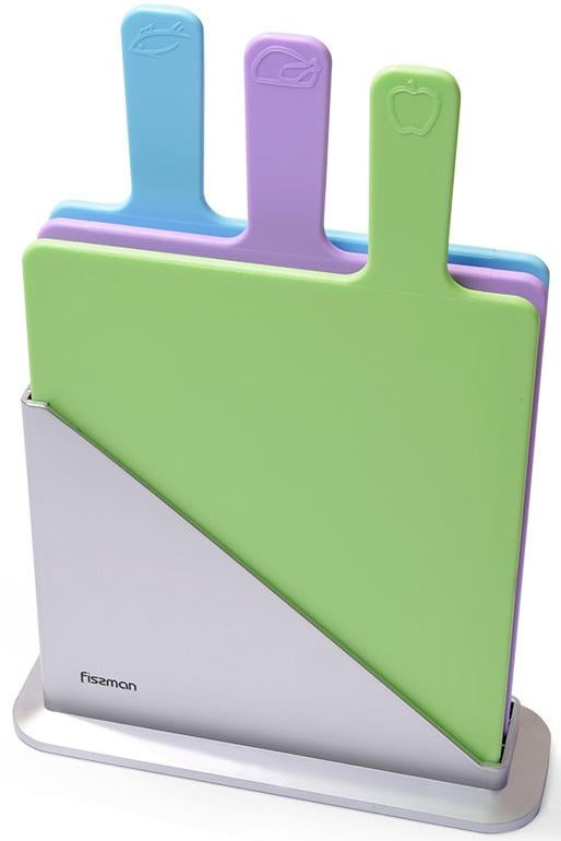 Набір обробні дошки Fissman 32х19 см 3 шт. на підставці (FN-8011)