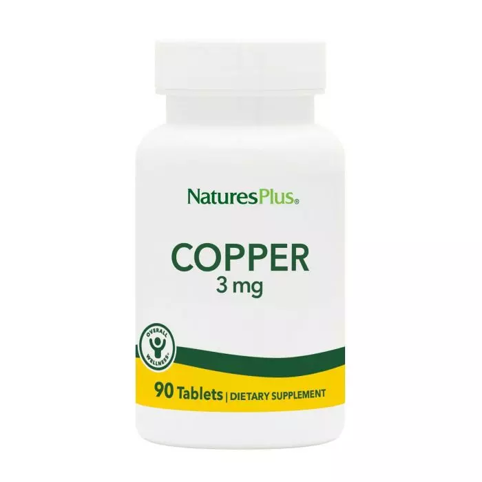 Медь Natures Plus 3 мг 90 таблеток (NTP3430)